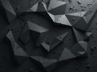 Modern abstract dark background features geometric shapes and subtle textured details, creating a contemporary, dimensional surface.