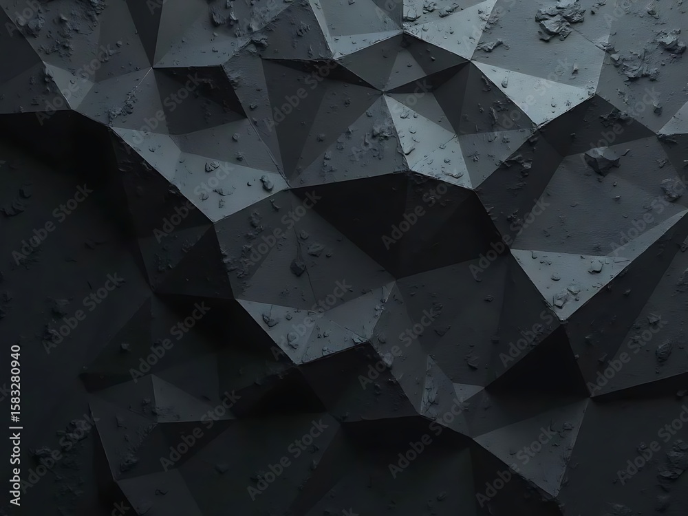 Fototapete abstract textured background featuring a dark gray polygonal mosaic pattern with a gritty, uneven su