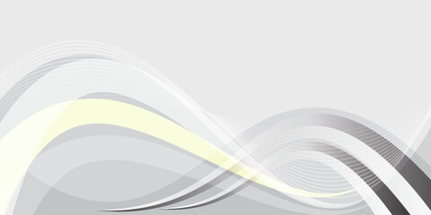 Abstract Gray and White Wavy Lines Background – Elegant Vector Design
