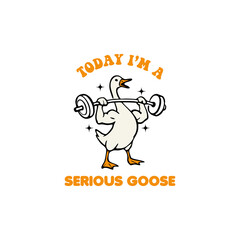 today I am a serious goose	