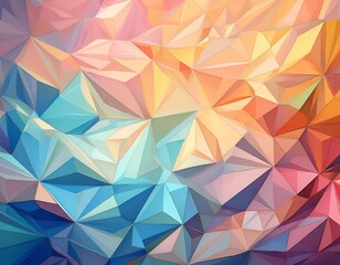 Fototapeta premium vibrant polygonal pattern of soft colors