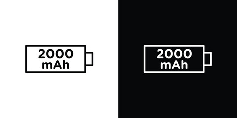 Obraz premium mAh icon line for web, mobile and infographics.