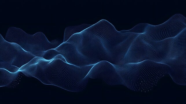 Abstract digital wave pattern on a dark background.