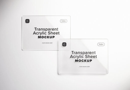 7x5in Clear Acrylic Sheet Mockup