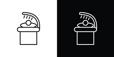 Solarium icon line for web, mobile and infographics.