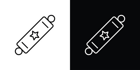 Mezuzah icon line for web, mobile and infographics.
