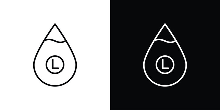 Liter icon line for web, mobile and infographics.