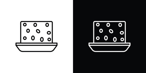 Halva icon line for web, mobile and infographics.