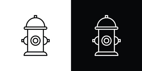 Fire hydrant icon line for web, mobile and infographics.