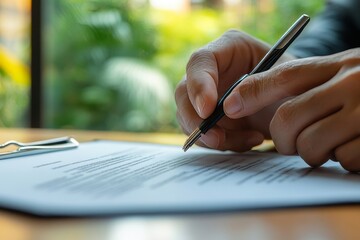 Car rental service concept, close-up view of a hand of an agent giving a car key to a customer after the rental contract has been signed, Generative AI