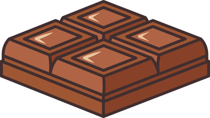 Isolated vector element. Illustration of Chocolate Bar Candy Treat