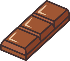 Isolated vector element. Illustration of a Chocolate Bar