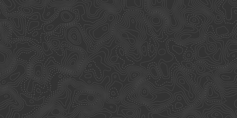 modern style topographic dotted pathways creates an abstract design element perfect for backgrounds and various creative contour lines small dashes  dark gray background design element. © MDRobin