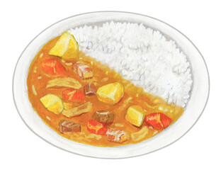 カレーライスのイラスト