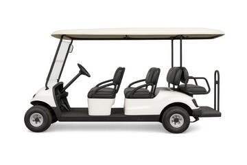 A modern electric golf cart with spacious seating, designed for easy navigation on the golf course or leisure outings.