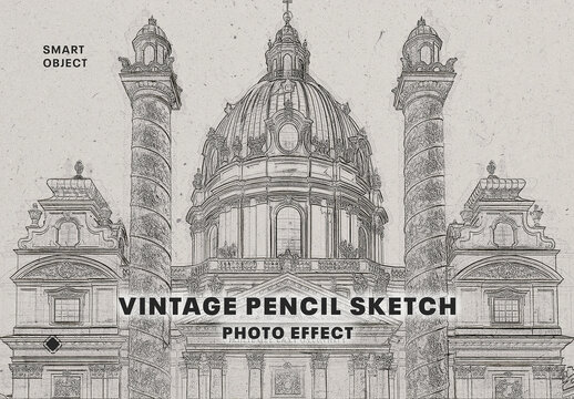 Vintage Pencil Sketch Photo Effect