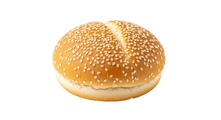 Sesameseeded bun awaits burger filling