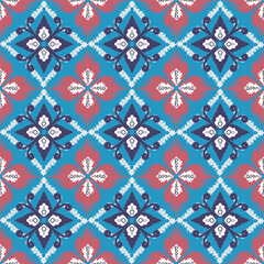 Floral Geometric Tile Pattern
