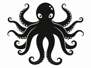 octopus silhouette, octopus  vector illustration