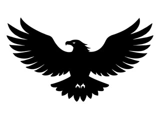 American eagle black silhouette vector,bald eagle icon