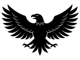 American eagle black silhouette vector,bald eagle icon
