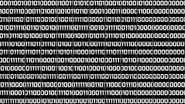 A visual representation of binary code featuring black digits "1" and "0" arranged in a sequence. The binary digits are displayed on a clean, white or light background,