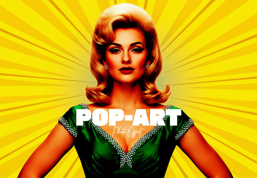 Retro Pop Art Style Photo Effect