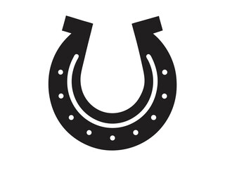 Horseshoe  black silhouette vector,Horseshoe  icon,Horseshoe  clipart illustration