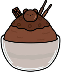 Chocolate shaved ice