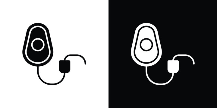 Anesthesia icon vector graphics. Flat solid black vector set