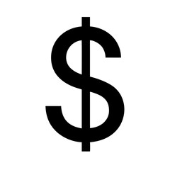 Fototapeta premium dollar icon symbol vector sign silhouette illustration