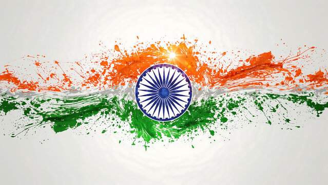 Digital art backgrounds for Indian Independence Day with tri-colour theme, bokeh effect, no humans, and bold "Happy Independence Day" text, ideal for banners and greetings.

 - Powered by Adobe
