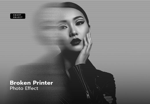Broken Printer Photo Effect