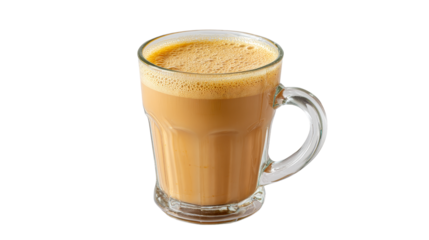 Pulled tea delight frothy teh tarik experience in malaysia beverage photography transparent background