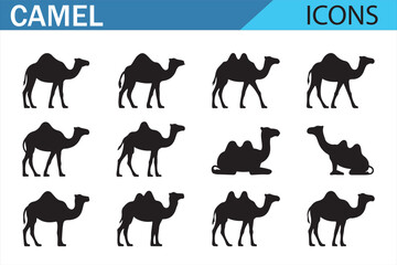 Camel Icons Collection – Featuring Desert and Wildlife Themes