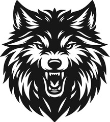 Obraz premium The design captures the wild spirit and strength of the wolf, making it ideal for various artistic and branding purposes.