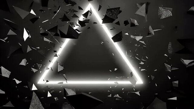 Abstract shattered pyramid design