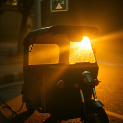 Electric tuk tuk charging