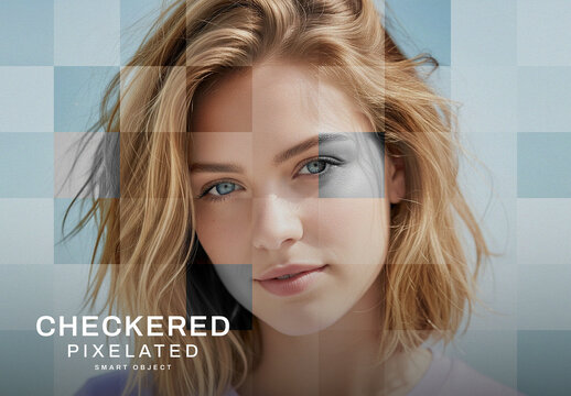 Checkered Pixelated Photo Effect