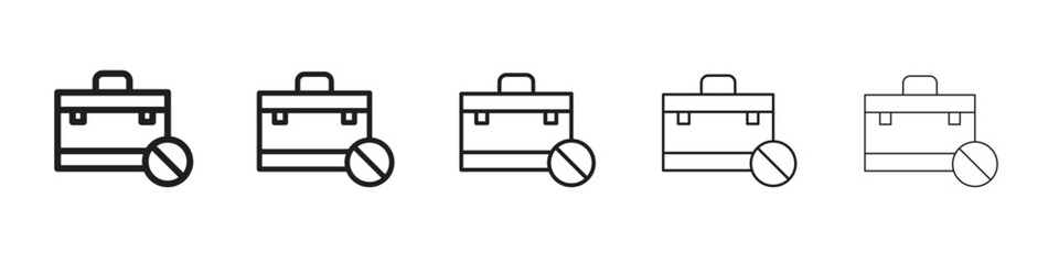 Unemployment icon vector Art line Illustrations collection