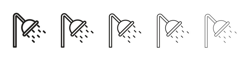 Shower Head icon vector Art line Illustrations collection