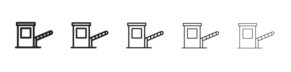 Road toll icon vector Art line Illustrations collection