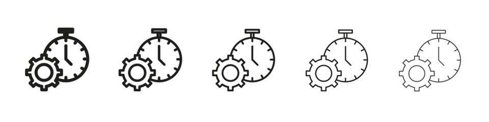 Productivity icon vector Art line Illustrations collection