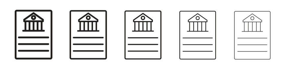 Policy icon vector Art line Illustrations collection