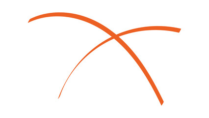 Crisscross Arched Orange Arrow Vector Design