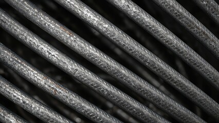 Detailed view of a steel coil spring
