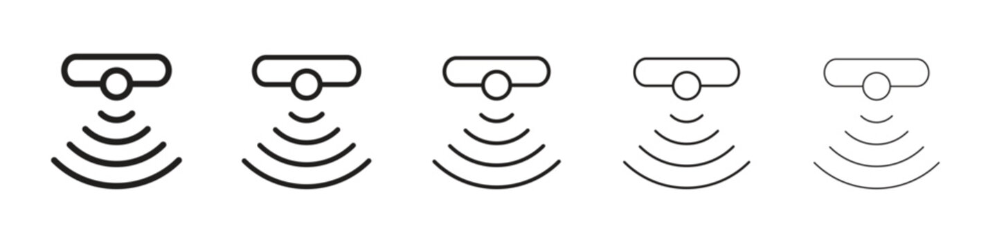 Motion sensor icon vector Art line Illustrations collection