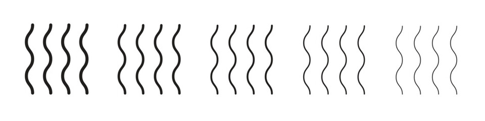 Hot icon vector Art line Illustrations collection