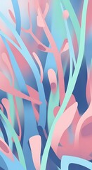 Soft pastel abstract design with flowing organic shapes and gradients