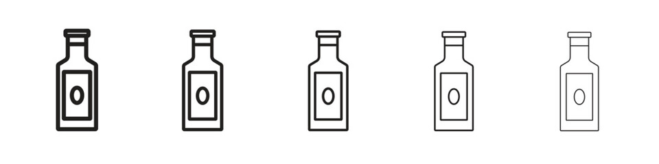 Gin icon vector Art line Illustrations collection